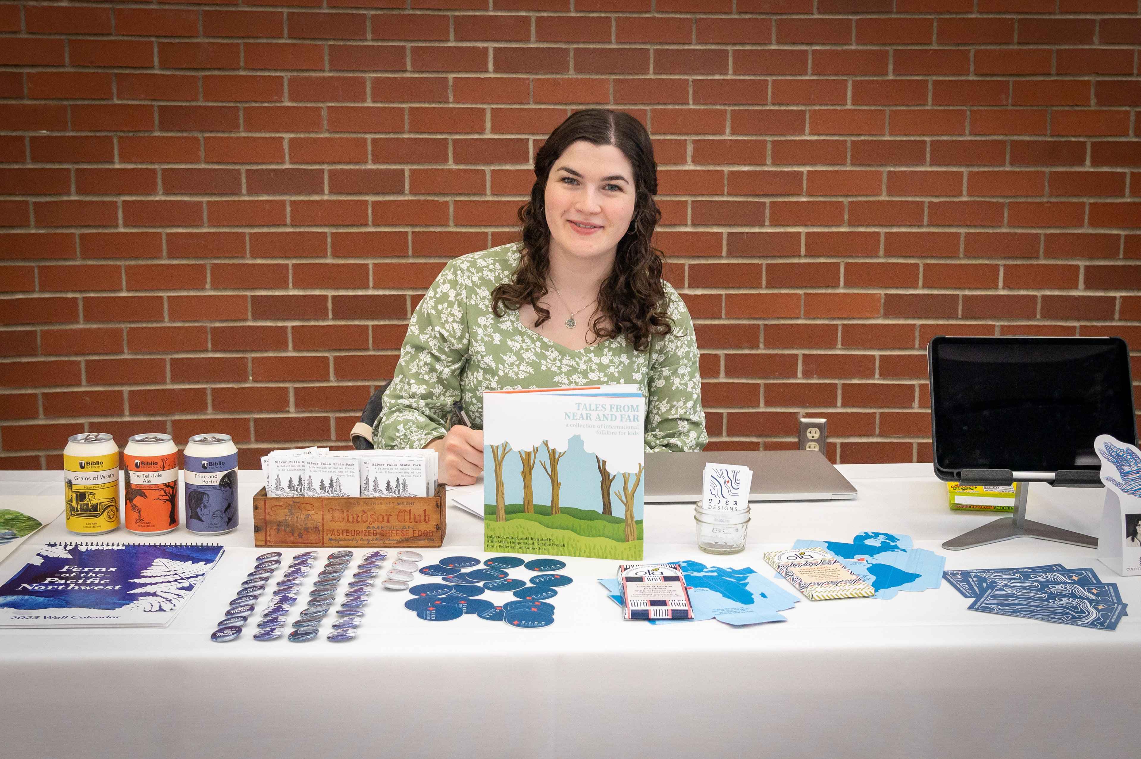 A Visual Communications student presenting their portfolio